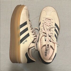 Adidas Cream and Black Sneakers